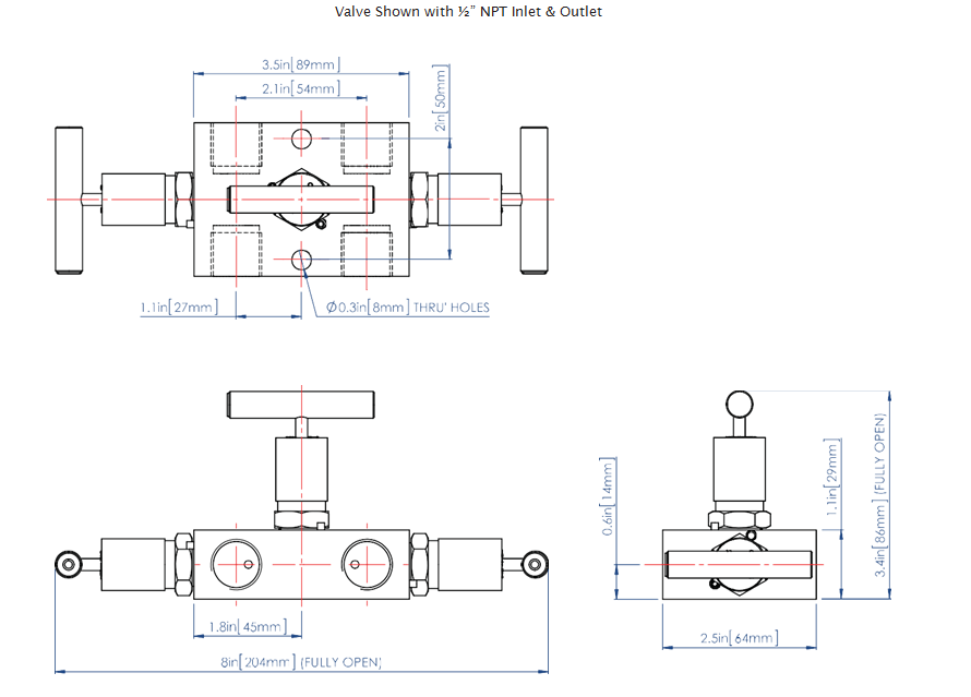 3-Way Manifold Valves 3-Way Manifold Valves